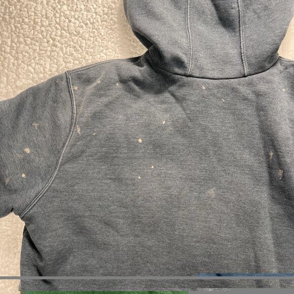 Carhartt Quilted Lined Zip Hoodie Men’s M Gray Full Zip Hooded Jacket Workwear - Picture 9 of 10